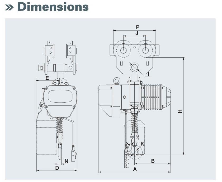 ম্যানুয়াল ট্রলি hoist manual trolley hoist